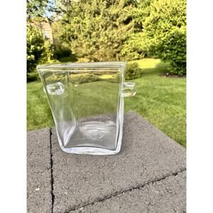 Simon Pearce Glass Chiller ice bucket in Woodbury 8x7” With Handle
